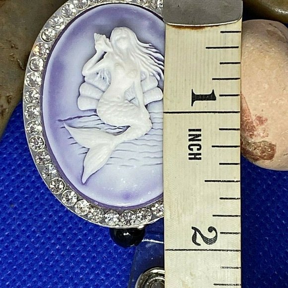 Mermaid Fancy Purple Badge Holder Nurse Teacher - Picture 6 of 9